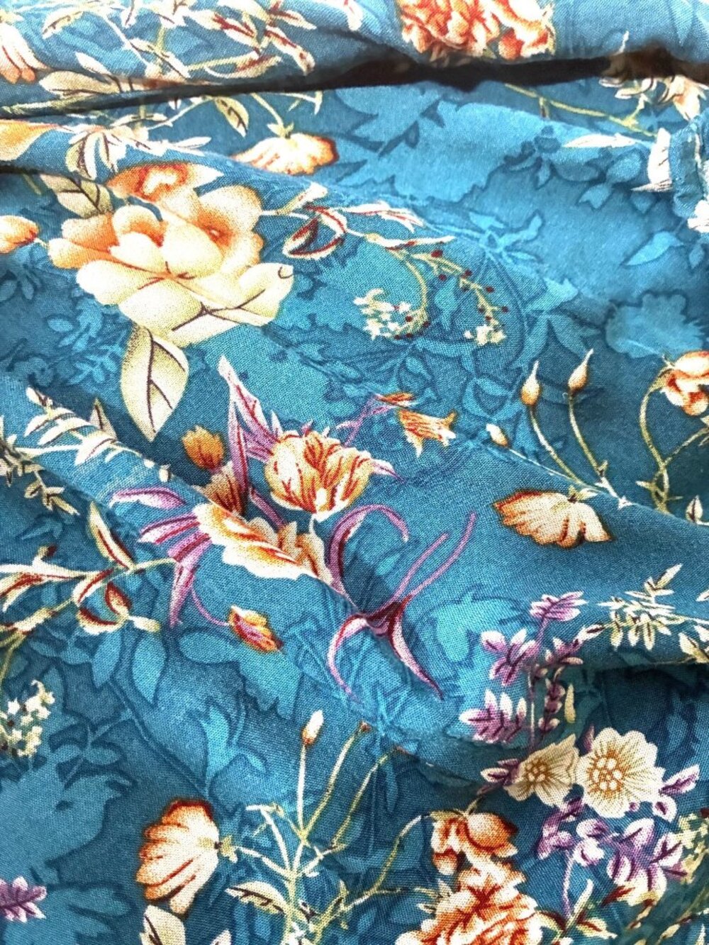 Natural Life Blue Floral Maxi sundress Adjustable Straps & back Button Detail L - Picture 11 of 11